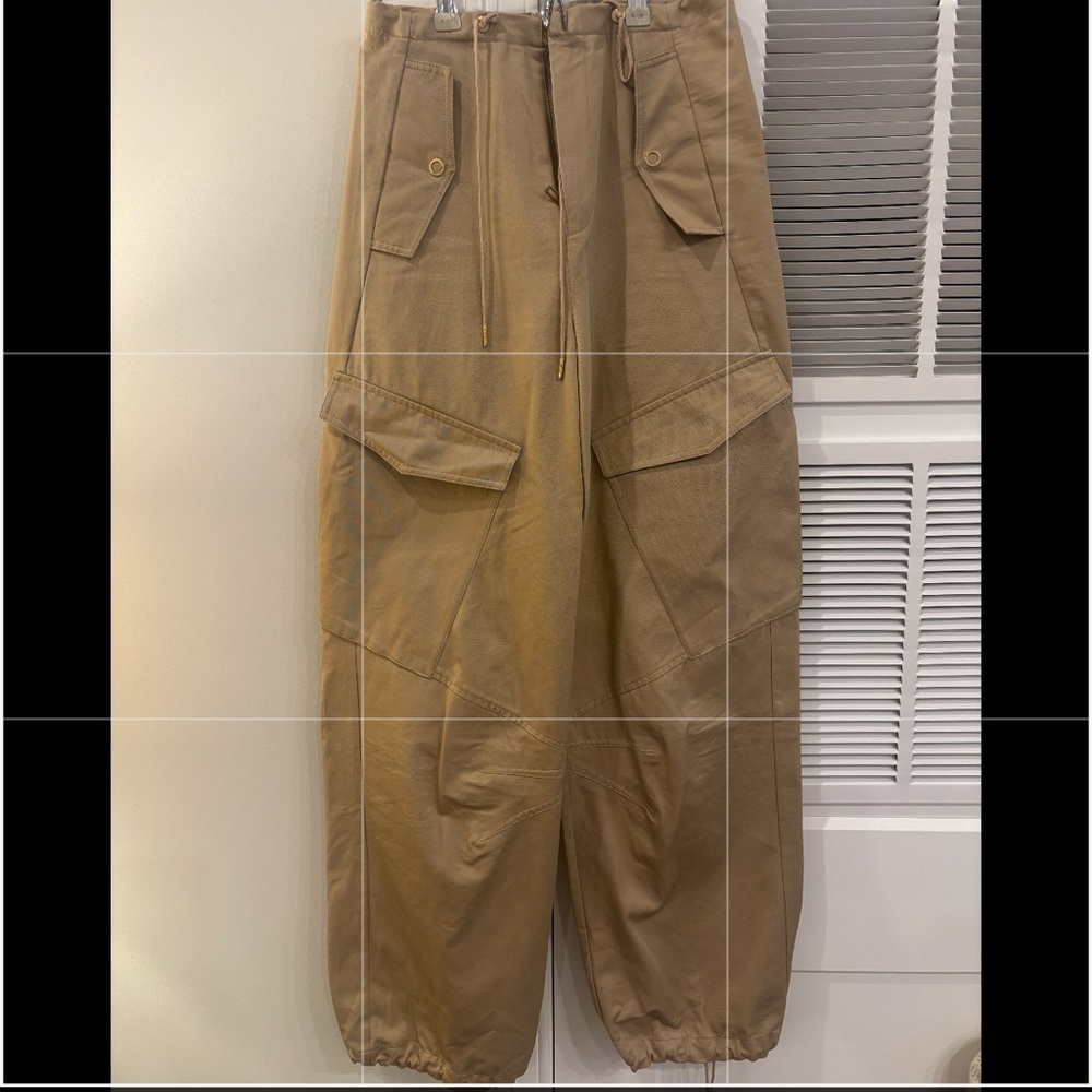 Dion Lee Khaki Cargo Pants. Size US 2